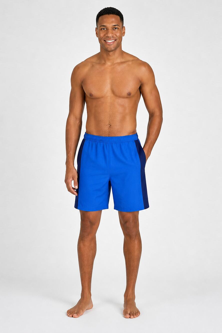 32 Degrees Cool Mens Gym to Swim Shorts 9" Drawstring Waist Size XL Blue NWT